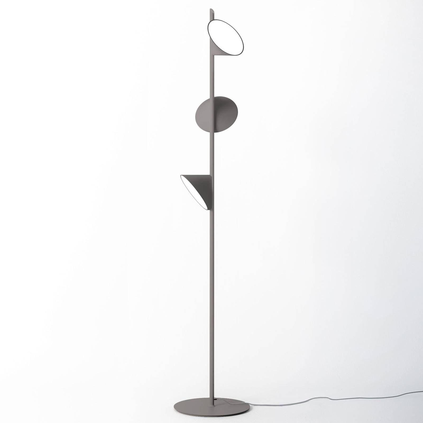 Axo Light Axolight Orchid stojaca LED lampa, tmavosivá, Obývacia izba / jedáleň, hliník, 7W, K: 184cm