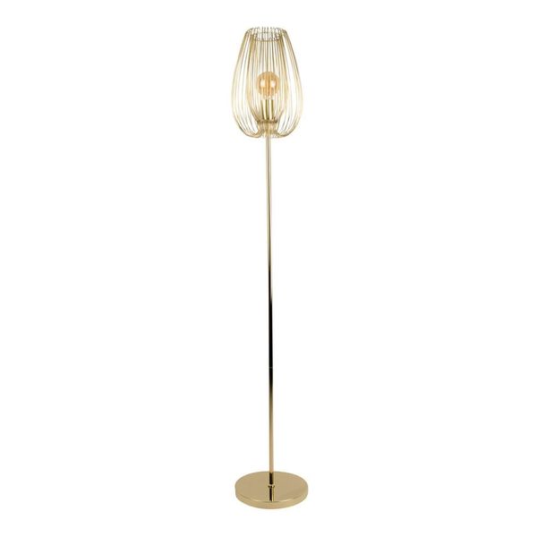 Stojacia lampa v zlatej farbe Leitmotiv Lucid, výška 150 cm