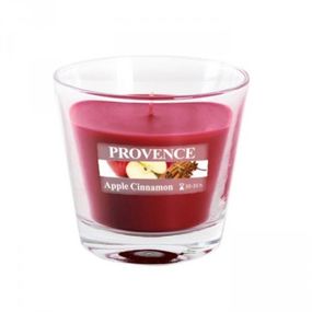 Vonná sviečka v skle Provence Jablko a škorica, 140g