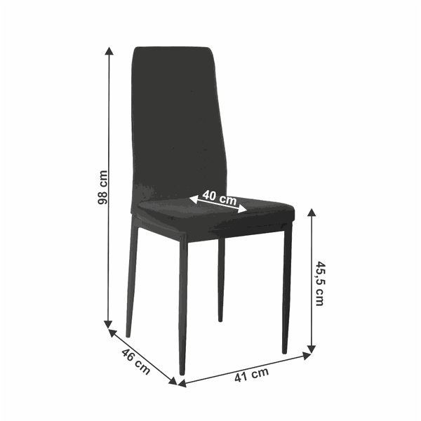Jedálenská stolička, tmavosivá/čierna, ENRA