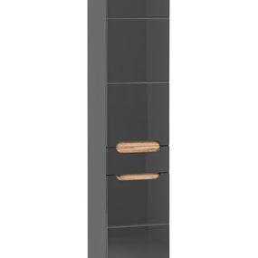 Kúpeľňová skrinka Bali 800 2D 1S sivý grafit/dub votan