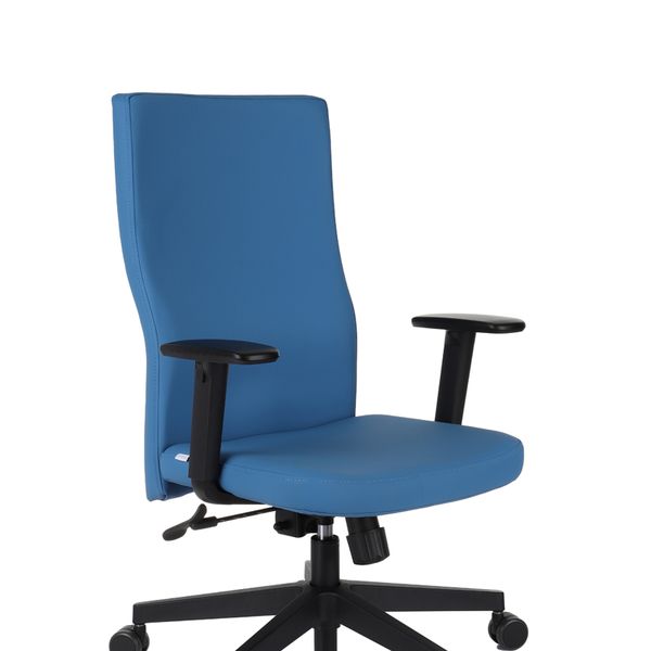 Kancelárska stolička s podrúčkami Timi Plus - modrá (Valencia 03) / čierna