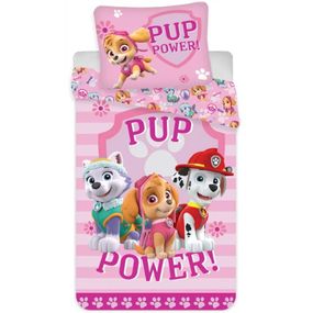 BrandMac · Obliečky do detskej postieľky Paw Patrol - Labková patrola - motív Pup Power - 100% bavlna - 40 x 60 cm + 100 x 135 cm