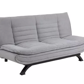 Dkton Dizajnová rozkladacia sedačka Alun, 196 cm, svetlosivá