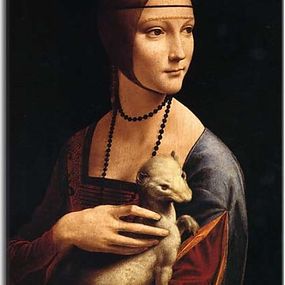 Obrazy Leonardo da Vinci - Dáma s hranostajom  zs10189