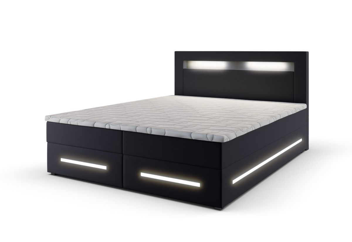 Expedo Čalúnená posteľ boxspring MINOR + topper, 160x200, soft 11