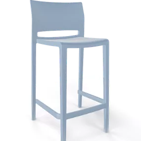 GABER - Barová stolička BAKHITA - nízka, svetlomodrá