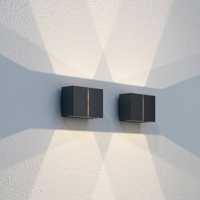 LOOM DESIGN Ask vonkajšie LED up/down čierna, hliník, 5.5W, L: 16.5 cm, K: 11.5cm