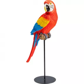 KARE Design Soška Papoušek Cockatoo - červený, 38cm