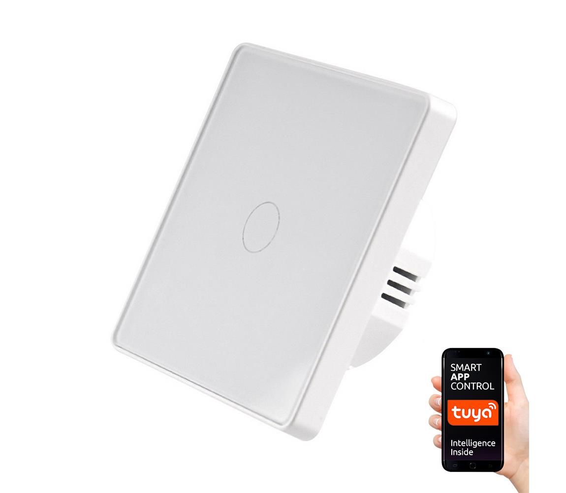 Dotykový spínač jednopólový SMART 800W/230V biela Wi-Fi Tuya