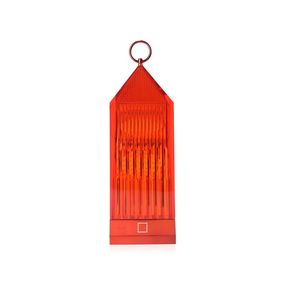 Kartell - Stolná lampa/lampáš Lantern - červená