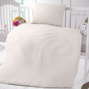 Bavlnené obliečky do detskej postieľky Biele 90x135/45x60 cm