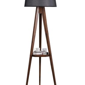 Stojacia lampa Sehbali III 160 cm hnedá/sivá