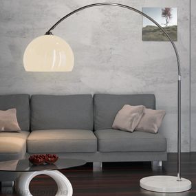 Germany24 - Dizajnová oblúková lampa s mramorovou základňou - nastaviteľná 146 - 220 cm