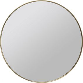 KARE Design Kulaté zrcadlo Curve - mosazné, Ø60cm