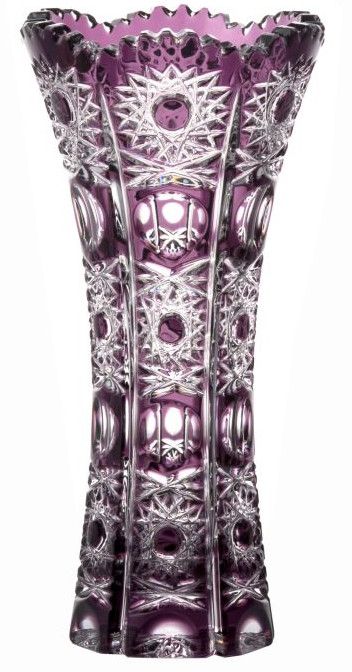 Krištáľová váza Petra, farba fialová, výška 180 mm