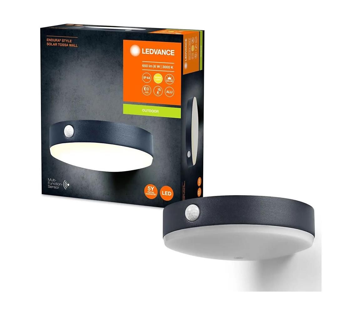 Ledvance-LED Solárne nástenné svietidlo so senzorom ENDURA STYLE LED/6W/3,7V IP44