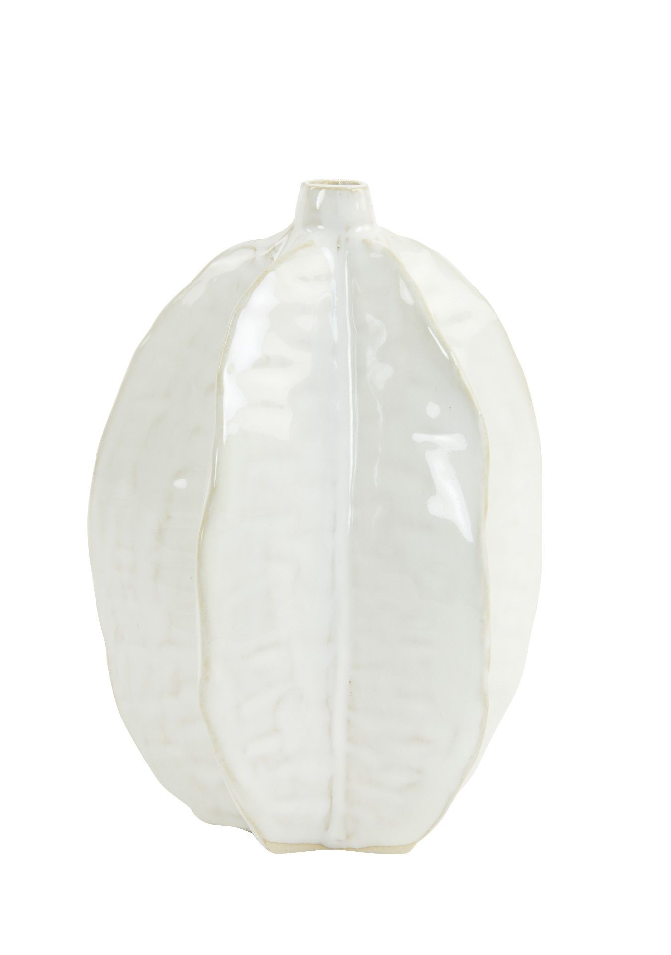 Dekoračná vázička AKOSI, white, Ø12,5x17,5 cm