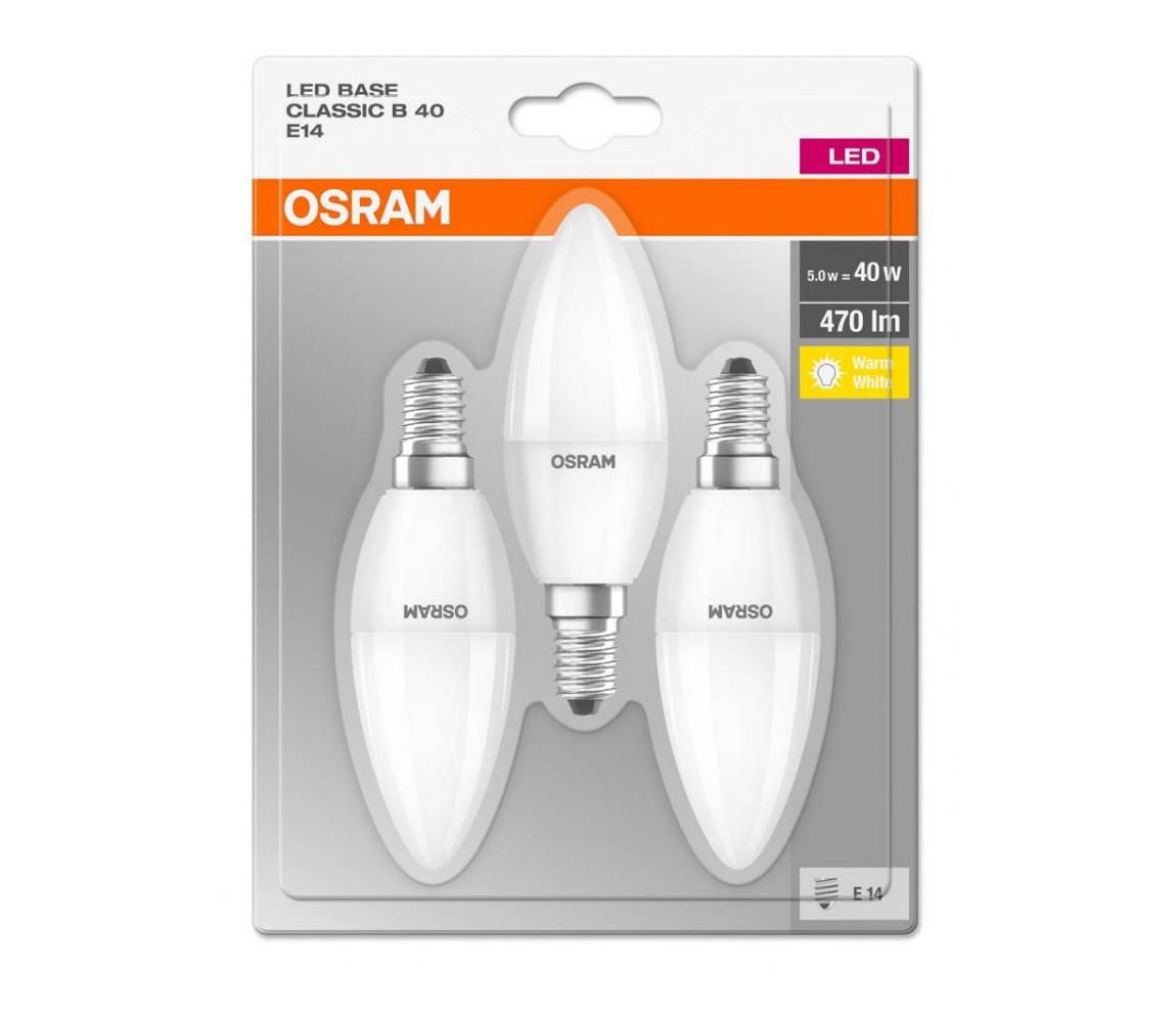 SADA 3x LED Žiarovka BASE E14/5,7W/230V 2700K - Osram