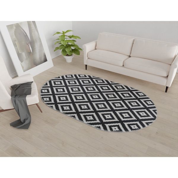 Čierno-biely umývateľný koberec 160x230 cm – Vitaus