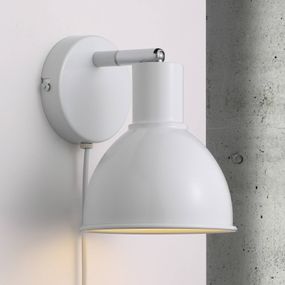 Nordlux Nástenné svietidlo Pop Wall, biele, Obývacia izba / jedáleň, kov, E27, 60W, L: 15.5 cm, K: 20cm