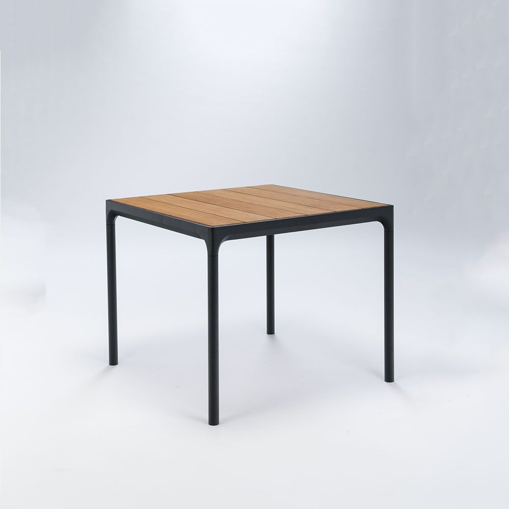 Houe Denmark - Stôl FOUR, 90 cm, bambus / čierny rám