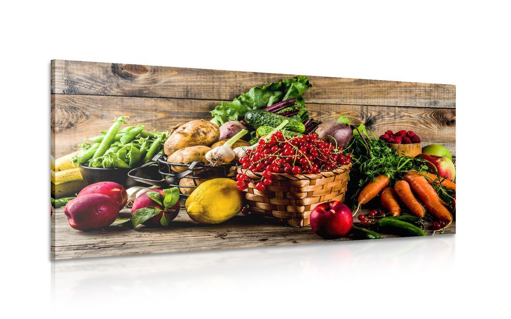 Obraz čerstvé ovocie a zelenina - 120x60