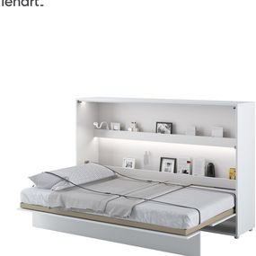 Dig-net nábytok Lenart Bed Concept BC-05p biely lesk 120 x 200