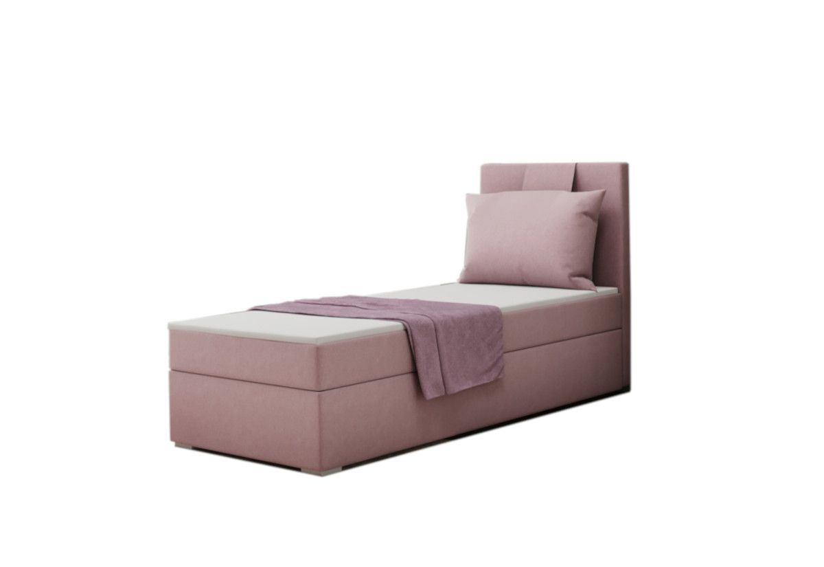 Expedo Čalúnená posteľ boxspring MIRANDA + topper, 80x200, soro 61, ľavá