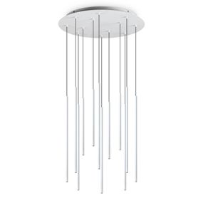 Ideallux Ideal Lux Filo závesné LED svietidlo 12-pl., biela, Obývacia izba / jedáleň, kov, 25W, K: 80cm