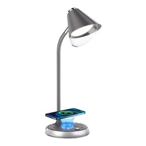 Immax 08972L - LED Stmievateľná stolná lampa FINCH LED/9W/12/230V šedá/chróm