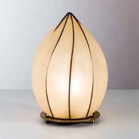 Siru Stolná lampa Pozzo, výška 30 cm, Obývacia izba / jedáleň, scavo sklo, ušľachtilá oceľ, E27, 75W, K: 30cm