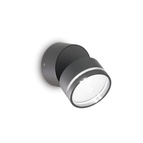 Ideal Lux 285467 OMEGA ROUND vonkajšie nástenné svietidlo LED D90mm 7W/650lm 4000K IP54 antracit