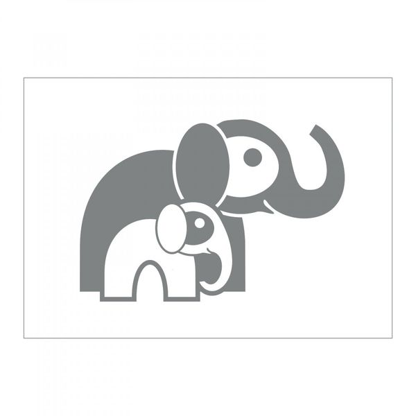 Pieris design Detský plagát - slon s mláďaťom