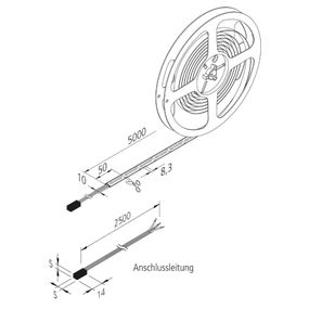 Hera LED pásik Dynamic-Tape S IP54 2 700 – 5 000K 500cm, Obývacia izba / jedáleň, plast, 72W, Energialuokka: G, P: 500 cm, L: 1 cm, K: 0.5cm