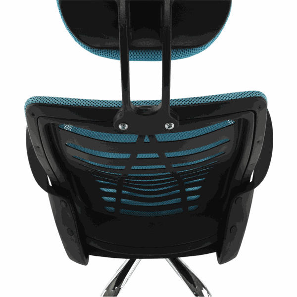 Kancelárske kreslo, modrá/čierna, ELMAS