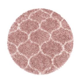 Ayyildiz koberce Kusový koberec Salsa Shaggy 3201 rose kruh - 120x120 (priemer) kruh cm