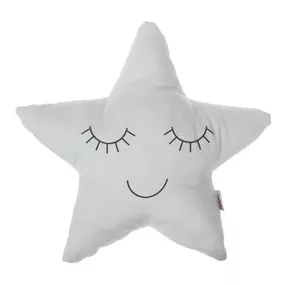 Svetlosivý detský vankúšik s prímesou bavlny Mike & Co. NEW YORK Pillow Toy Star, 35 x 35 cm