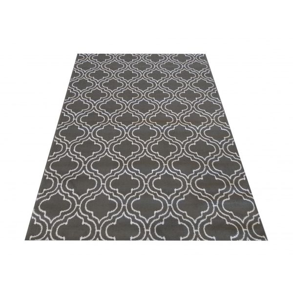 DomTextilu Škandinávsky koberec v sivej farbe s bielym vzorom 17594-128982