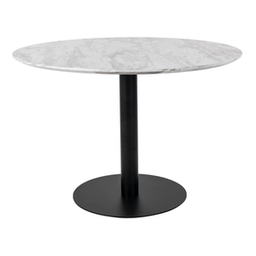 Sconto Jedálenský stôl BULZONU biely mramor/čierna