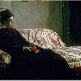 Meditation, Madame Monet Sitting on a Sofa Obraz Claude Monet - zs17764