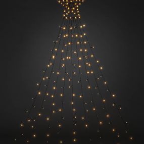 Konstsmide Christmas Svetelný LED záves Triangel s hviezdou, plast, 0.019W, K: 270cm