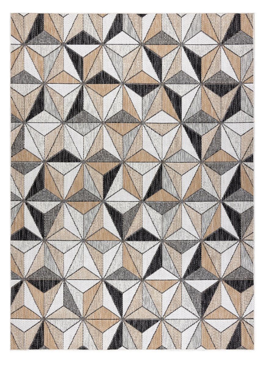 Dywany Łuszczów Kusový koberec Cooper Sisal Mosaic 22222 ecru/black - 120x170 cm