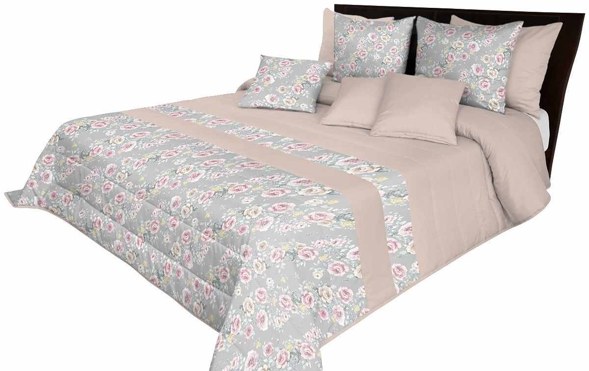 DomTextilu Elegantné ružové prehozy na posteľ s krásnym vzorom kvetov Šírka: 240 cm | Dĺžka: 240 cm 62675-237390