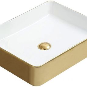 MEXEN - Estela umývadlo na dosku 50x40 cm biela / zlatá 22105053