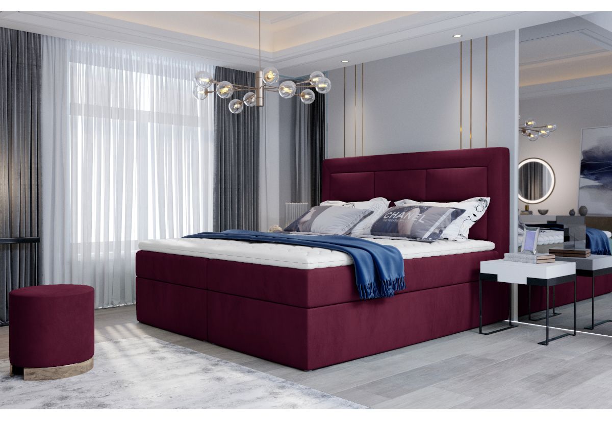 Expedo Čalúnená posteľ boxspring SAVOY, 160x200, mat velvet 68