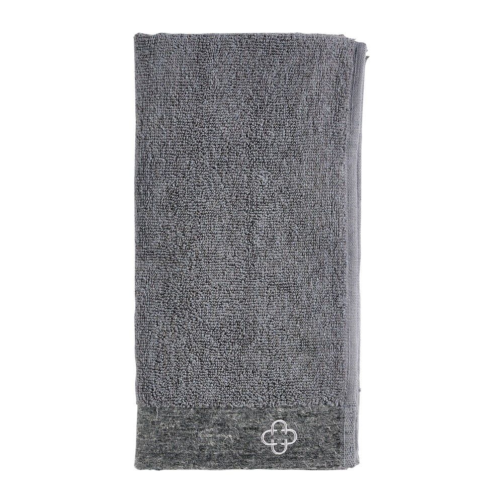 Sivý uterák s prímesou ľanu Zone Inu, 100 x 50 cm