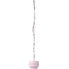 Pastelovo ružové závesné kovové svetlo Endien – Ø 40*135cm/ E27/ 40W