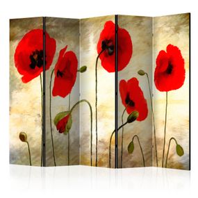 Artgeist Paraván - Golden Field of Poppies II [Room Dividers]