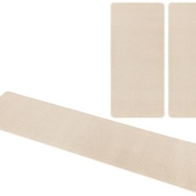 Hanse Home Collection koberce Kobercová sada Nasty 101152 Creme - 3 diely: 70x140 cm (2x), 70x240 cm (1x) cm